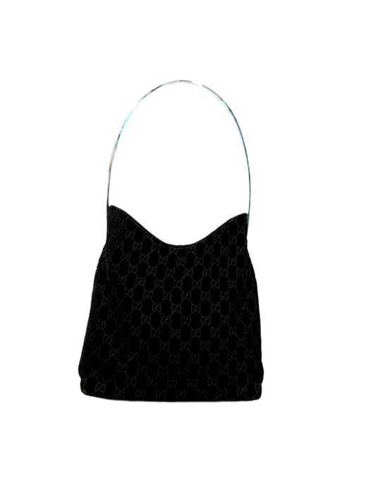 Gucci x Tom Ford Black Velvet Shoulder Bag