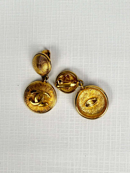 Gold Chanel Earrings