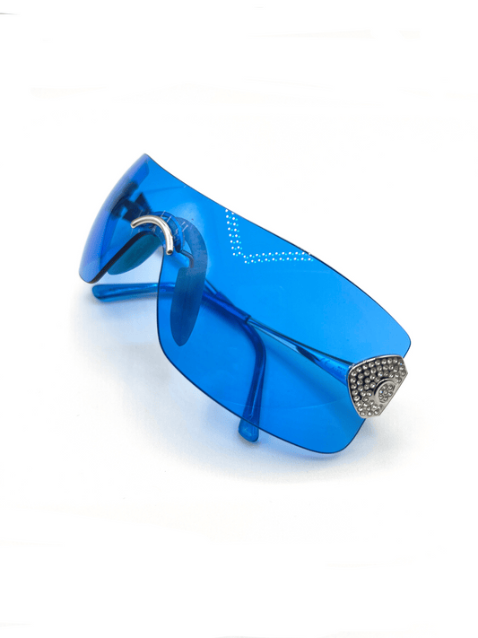 Christian Dior 'Alek' Blue Sunglasses w/ Swarovoski Crystals