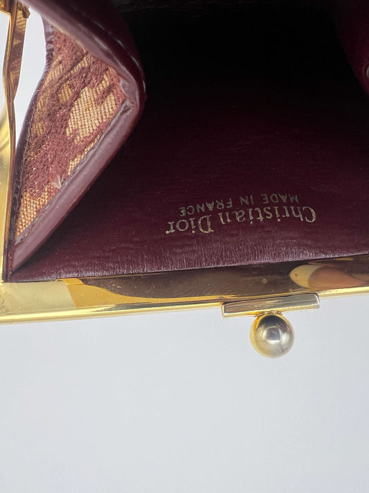 Dior Coin Purse in Burgundy