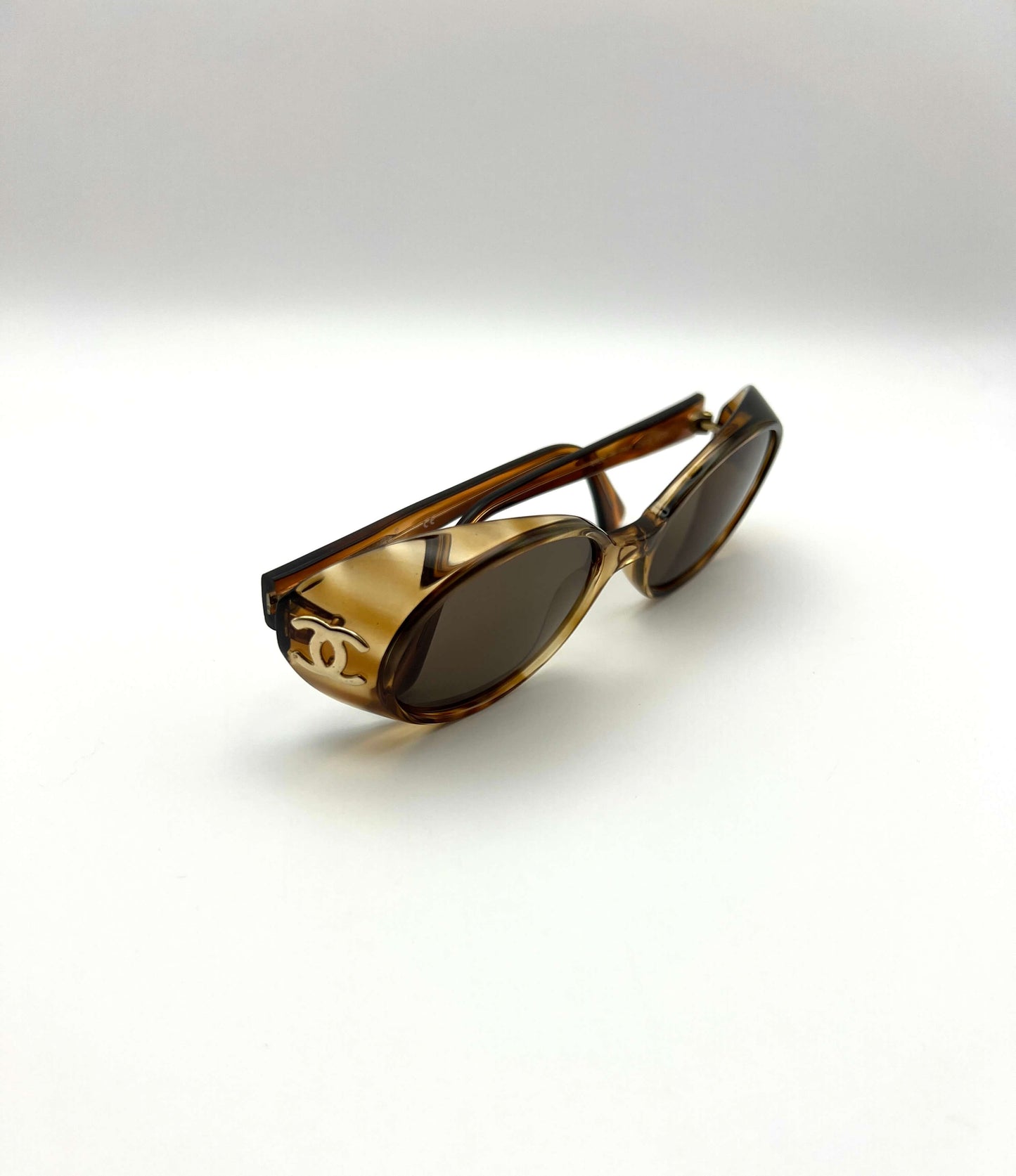 Chanel Oval Frame Tortoise Sunglasses