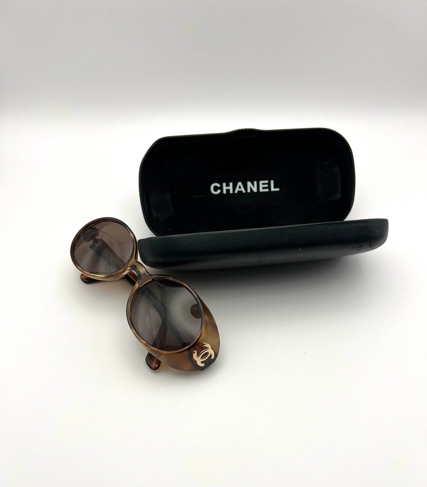 Chanel Oval Frame Tortoise Sunglasses