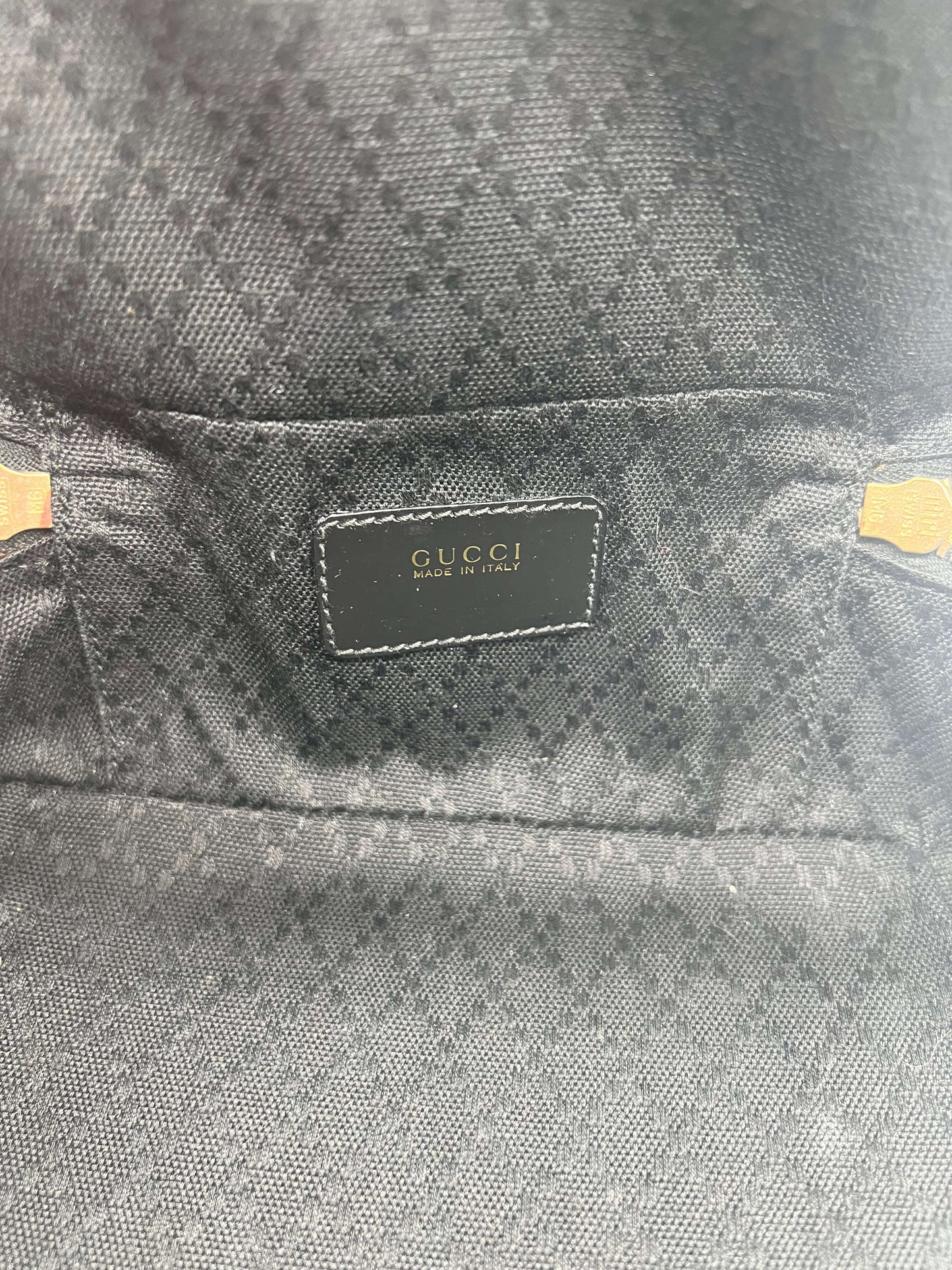 Gucci Black Patent Leather Vanity Bag